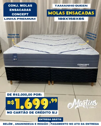 Cama Box Queen Concept Molas Ensacadas