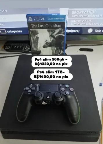 PS4 Slim 1TB - CUH2214B - Jogo + Garantia + Brinde