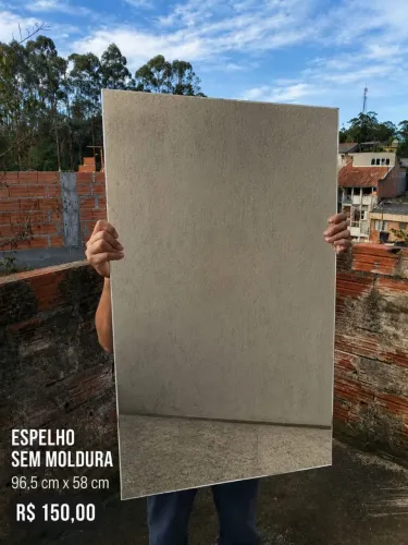 Espelho Lapidado Sem Moldura - 96,5 x 58 cm