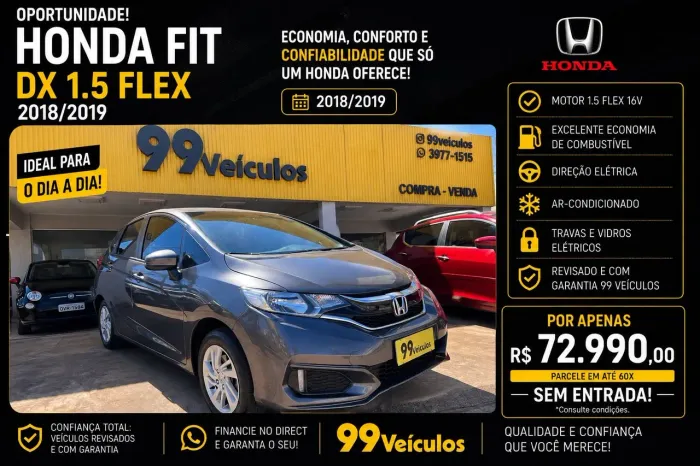 Honda Fit DX 1.5 Flexone 16V 5P Mec. 2019