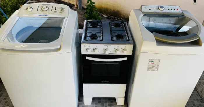Máquina de lavar Electrolux, fogão, Brastemp 11kg