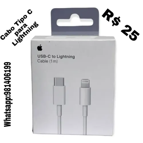 Cabo para Iphone Lightning R$ 25
