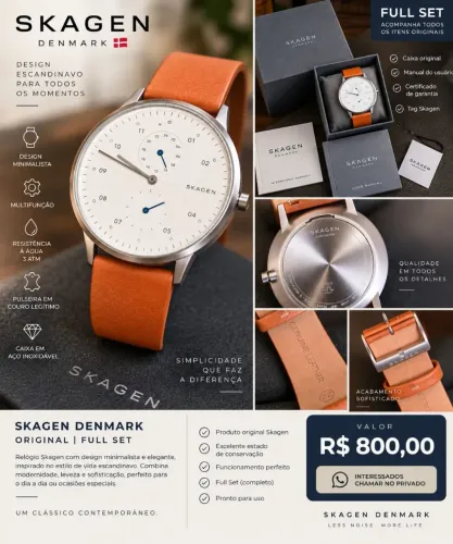 Relógio Skagen Denmark Cronógrafo