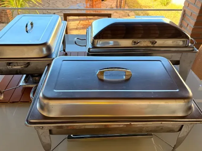 6 Réchauds Retangular - Inox