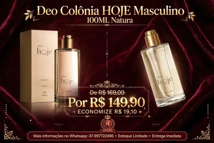 Deo colônia Hoje masculino