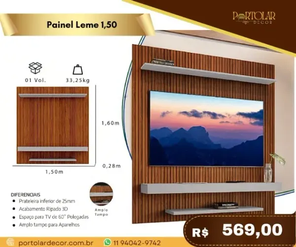 Painel Lene 1,50 a pronta entrega