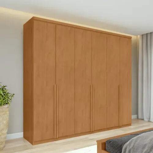 Guarda-roupa Alonzo Marrom 6 Portas Frete Grátis - Até 12x S/ Juros