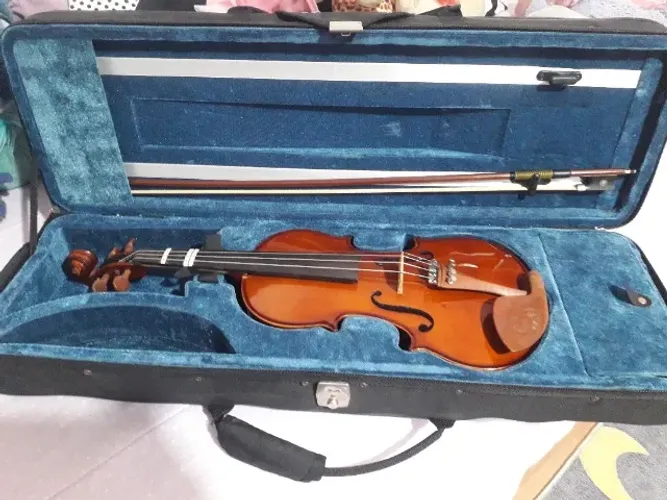 Violino Eagle Ve 441 4/4 Marrom-escuro Acabamento Brilhante com maleta de transporte