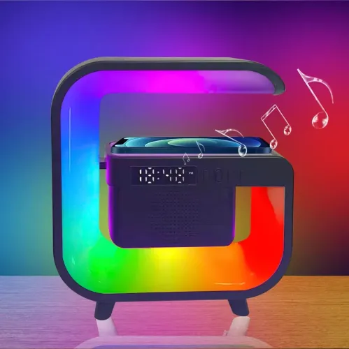 Caixa de som G Speak carregamento por indução e Luz RGB
