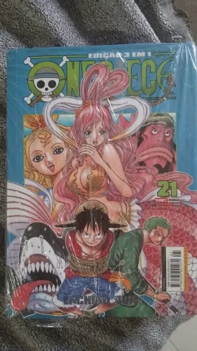 mangá one piece edição 03 em 01 volume 21. editora Panini