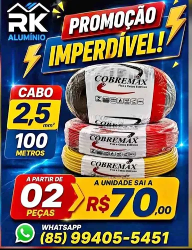 Cabo 2,5 Cobremax-100 Metros 