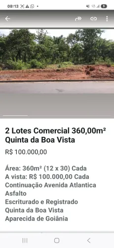 lote no setor quinta da boa vista-Goiânia