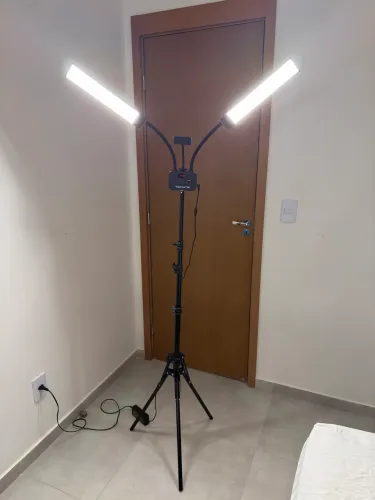 Tripé, iluminação, light led com braço duplo articulado da marca tomate original