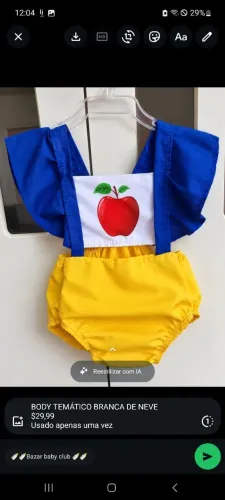 BODY TEMÁTICO BRANCA DE NEVE