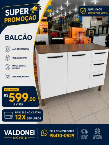 PROMOÇÃO BALCÃO NOVO EMBALADO