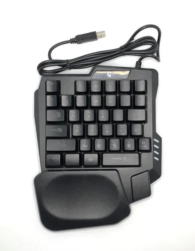 Teclado Gamer Uma Mão Single Handed Usb Led Rgb Pc Notebook Novo na Caixa