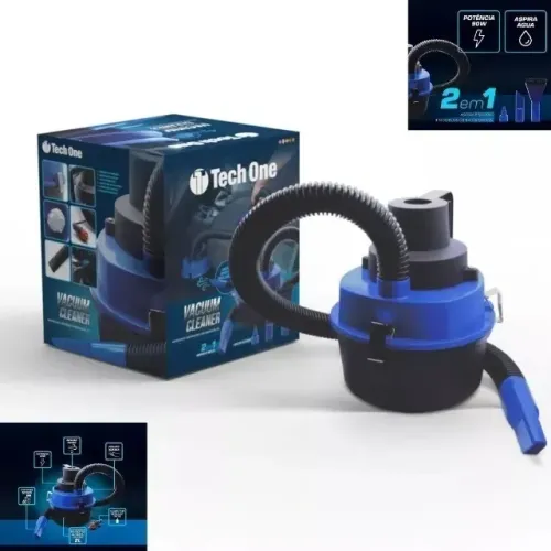 Aspirador De Pó e Líquido Automotivo Portátil Turbo - Tech One