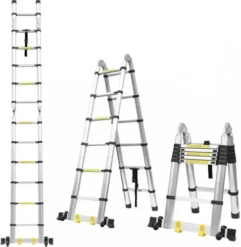 Escada Telescópica Dupla 15 Degraus 5 mts