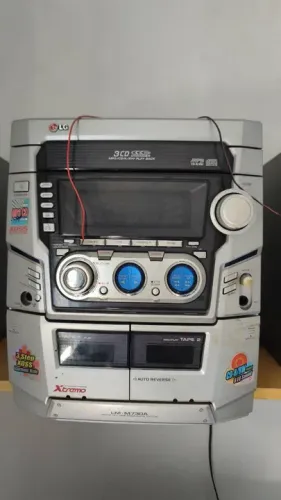 Mini sytem LG defeito no leitor radio e deck funcionando sem controle troco 