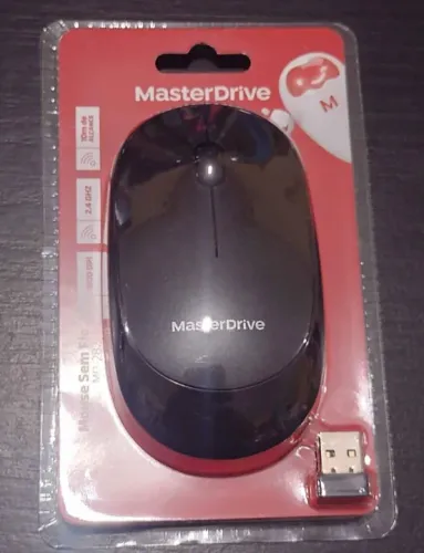 MOUSE SEM FIO BLUETOOTH WIRELESS 2.4GHZ 1600DPI HOME OFFICE MASTERDRIVE MO-2822
