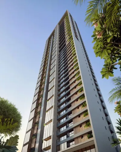 Torre Alemere no Alto da Candelária com 224 metros Cobertura Duplex   