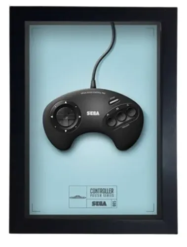 Quadro para Decoração Mega Drive com Moldura