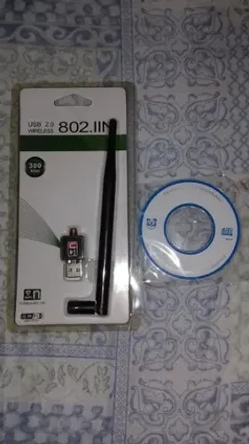  Adaptador Receptor Wireless USB externo (802.11n) 2.4 Ghz