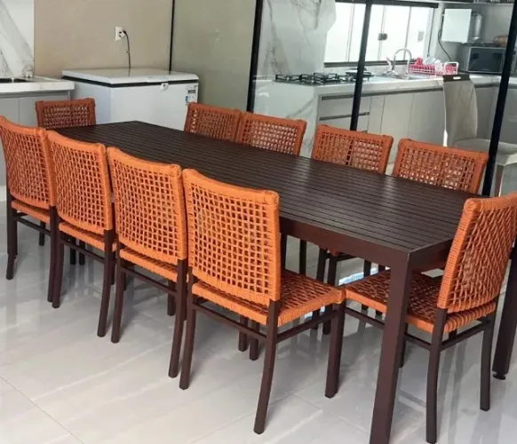 MESA DE ALUMÍNIO RIPADA 3X1