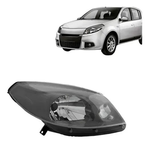 Farol Sandero 2012 2013 2014 Manual Máscara Cinza C/garantia