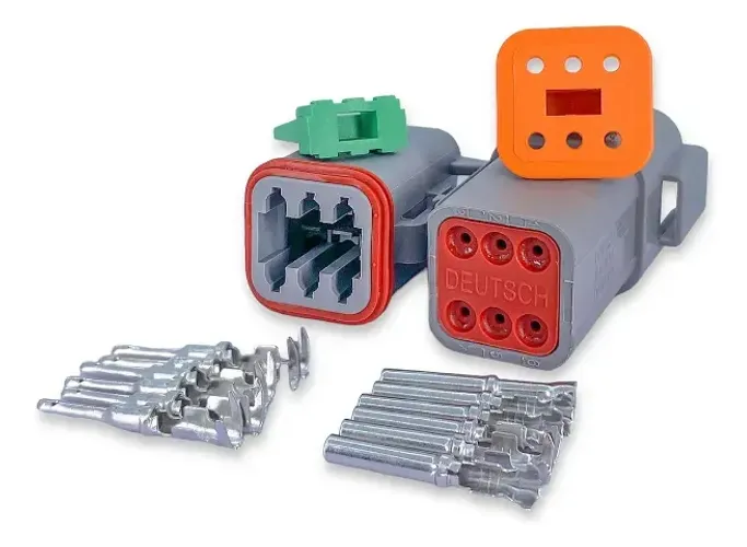 Conector Deutsch Seis Vias Macho E Fêmea Dt06-6s Dt04-6p 6p