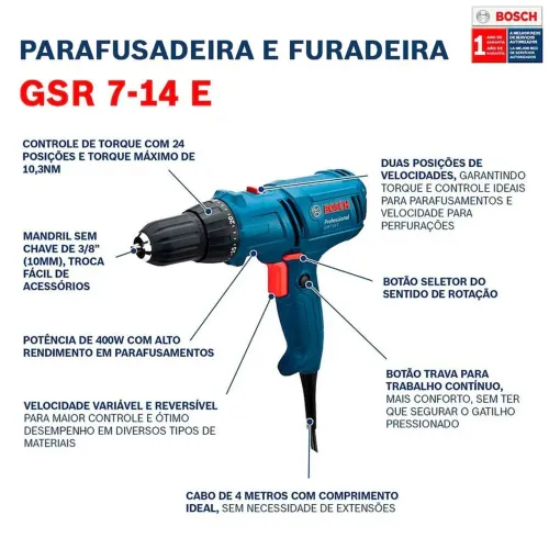 Furadeira Bocsh GRS-7-14-E