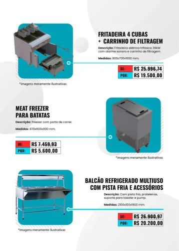 Kit com 17 Equipamentos de Cozinha Industrial - NOVOS | Pronta Entrega
