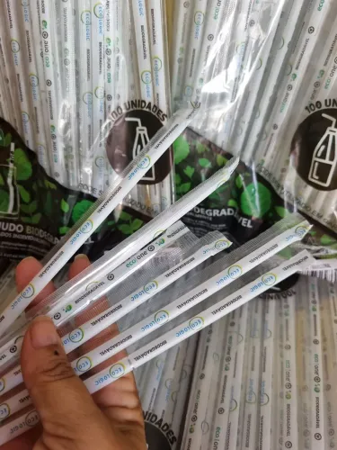Canudo biodegradáveis p/ Refrigerante sucos