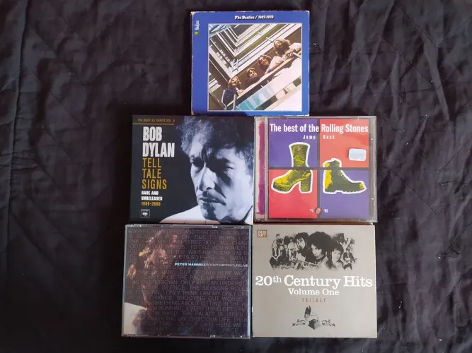 Coleção de CDs de Rock Clássico - Beatles, Rolling Stones e Mais