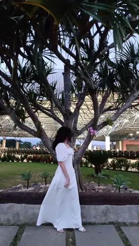 Vestido branco elegante