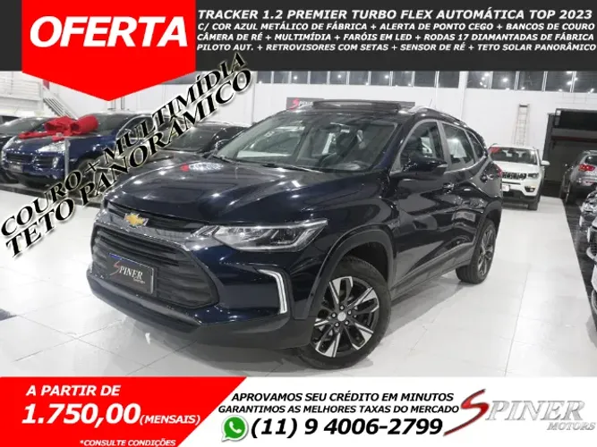 Chevrolet Tracker 1.2 Premier Turbo Flex Aut Top de Linha C/ Cor Exclusiva + Teto Solar