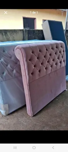Cabeceira de Cama Casal em Veludo