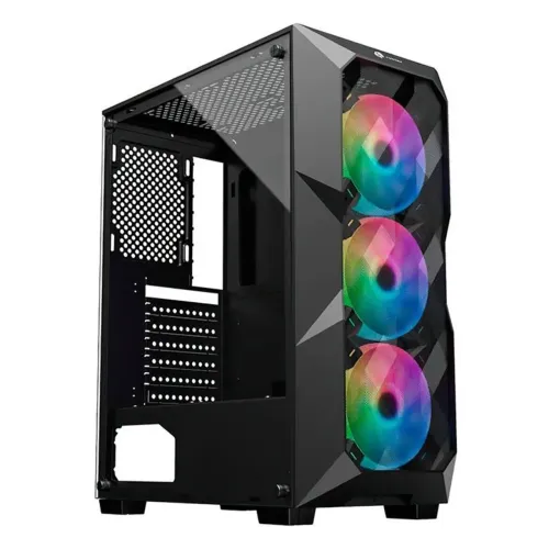 Gabinete Gamer Hayom GB1710, Tampa Lateral de Vidro, Com 3 Fans, RGB, Sem Fonte
