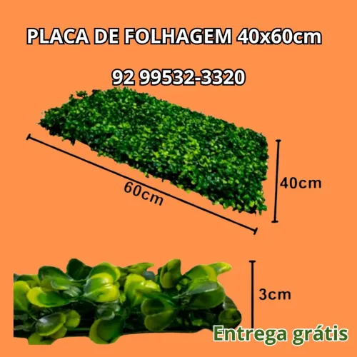 Placa de folhagem artificial- entrega grátis 