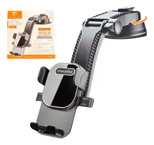 Suporte Veícular Celular Carro Universal Painel 360 Preto