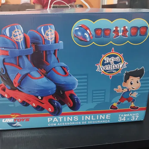 Patins Inline Infantil Turma da Aventura - Tamanho 34-37