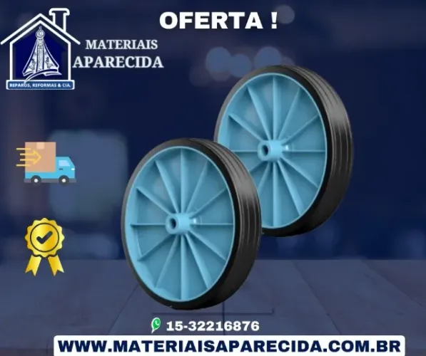 Roda Carrinho de Feira Reforcado Par - novo