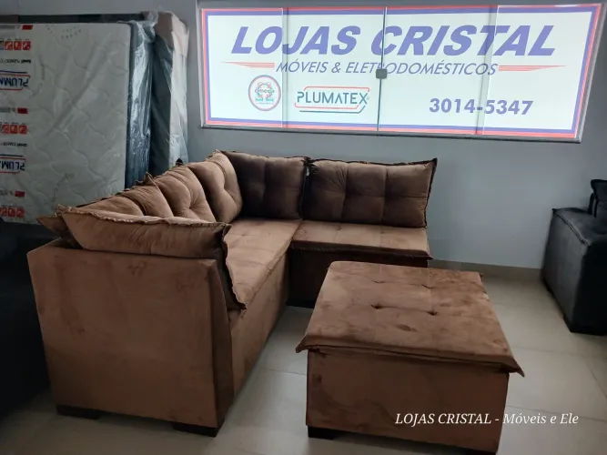 Sofá de Canto - 4 Lugares - Novo