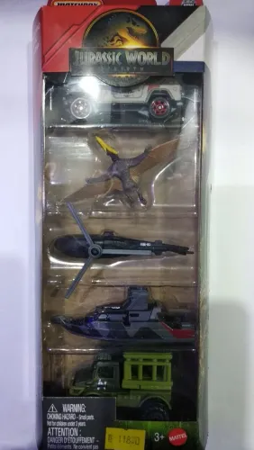 Pack Matchbox Miniatura Jurassic World c/5 Mattel