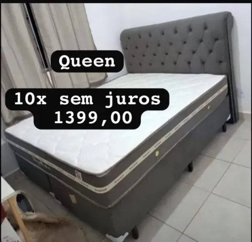 Queen colchao e base
