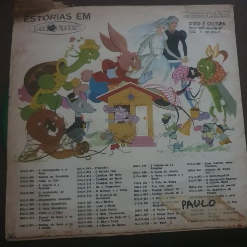 Disco Vinil O Gato de Botas. 1963. Raridade