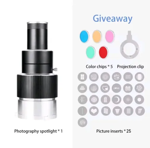 Kit fotográfico bowens com 25 filtro e 5 lâminas coloridas