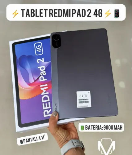 Tablet Xiaomi Redmi Pad 2 4G Entrada Chip Celular 128Gb 04Gb Ram Novo Capa Película 