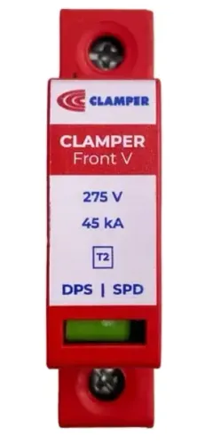 Kkt com 5 Protetor Contra Surto DPS Anti Raio CLAMPER 275V - 45kA Front V Mini