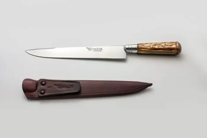 FACA INOX CABO DESENHADO 8"